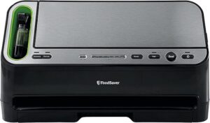 Foodsaver vacuum sealer machine for efficient off-grid food preservation of dry goods and meats