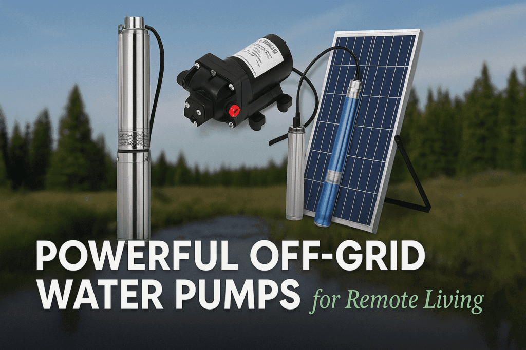 Powerful off-grid water pumps for remote living, including solar and submersible pump options