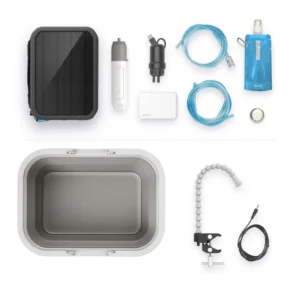 GoSun Flow Pro solar water purifier for off-grid handwashing, filtration, and showering